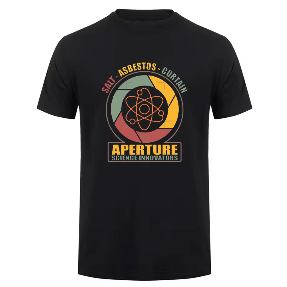 Kaos Katun Pria Aperture Labor - Retro Gaming Logo ulasan dan harga
