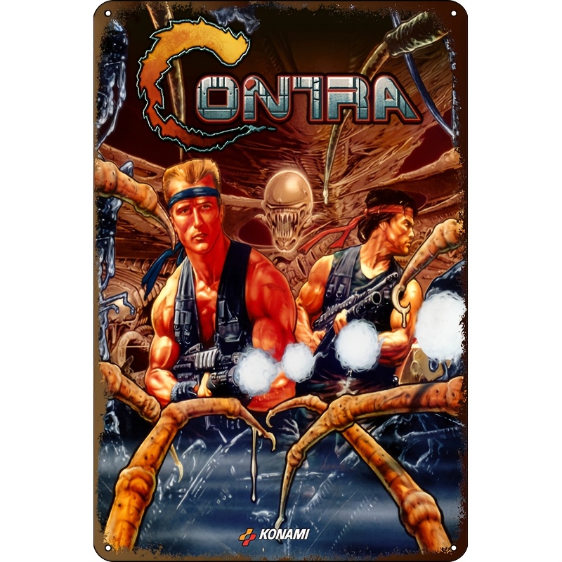 Dekorasi Dinding Logam Konami  - Retro Gaming Logo ulasan dan harga