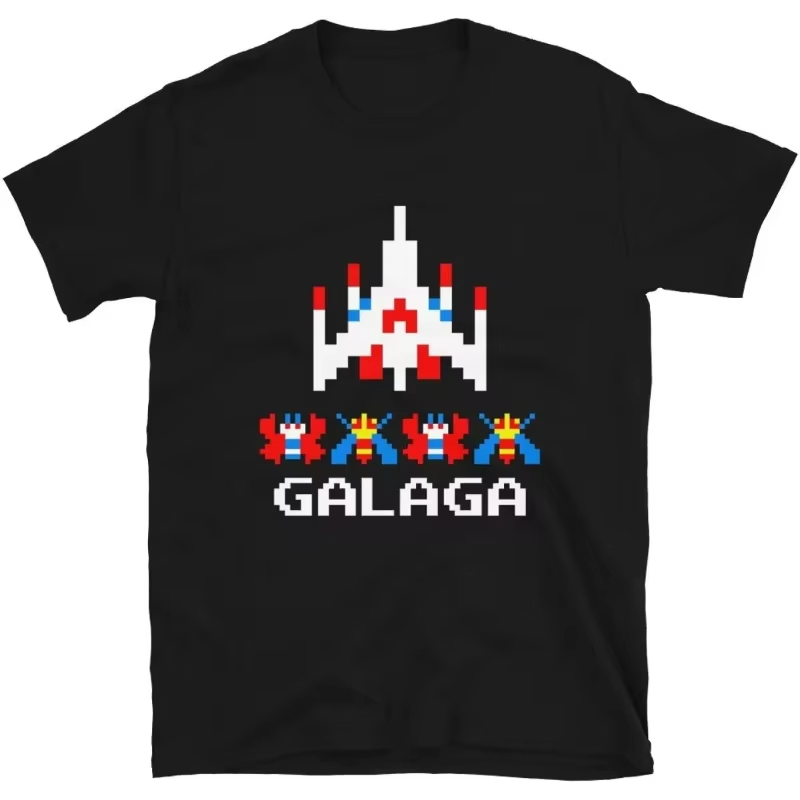 Kaos Pria Katun Motif Galaga R - Retro Gaming Gift Ideas ulasan dan harga
