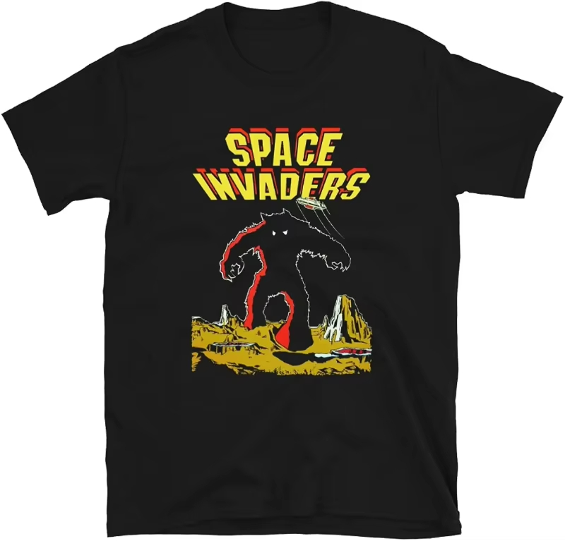 Kaos Pria Katun Motif Galaga R - Retro Gaming Gift Ideas ulasan dan harga
